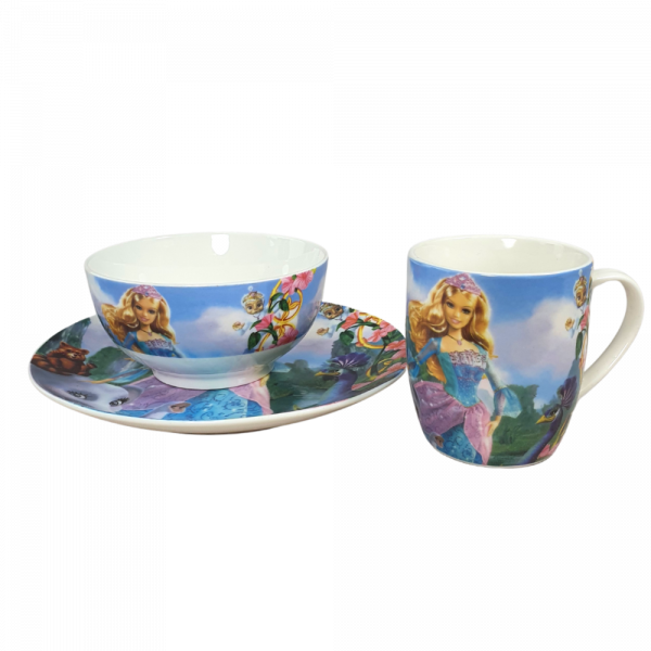 Set of children's dishes 3pr Little Mermaid ceramics OLS-022-204